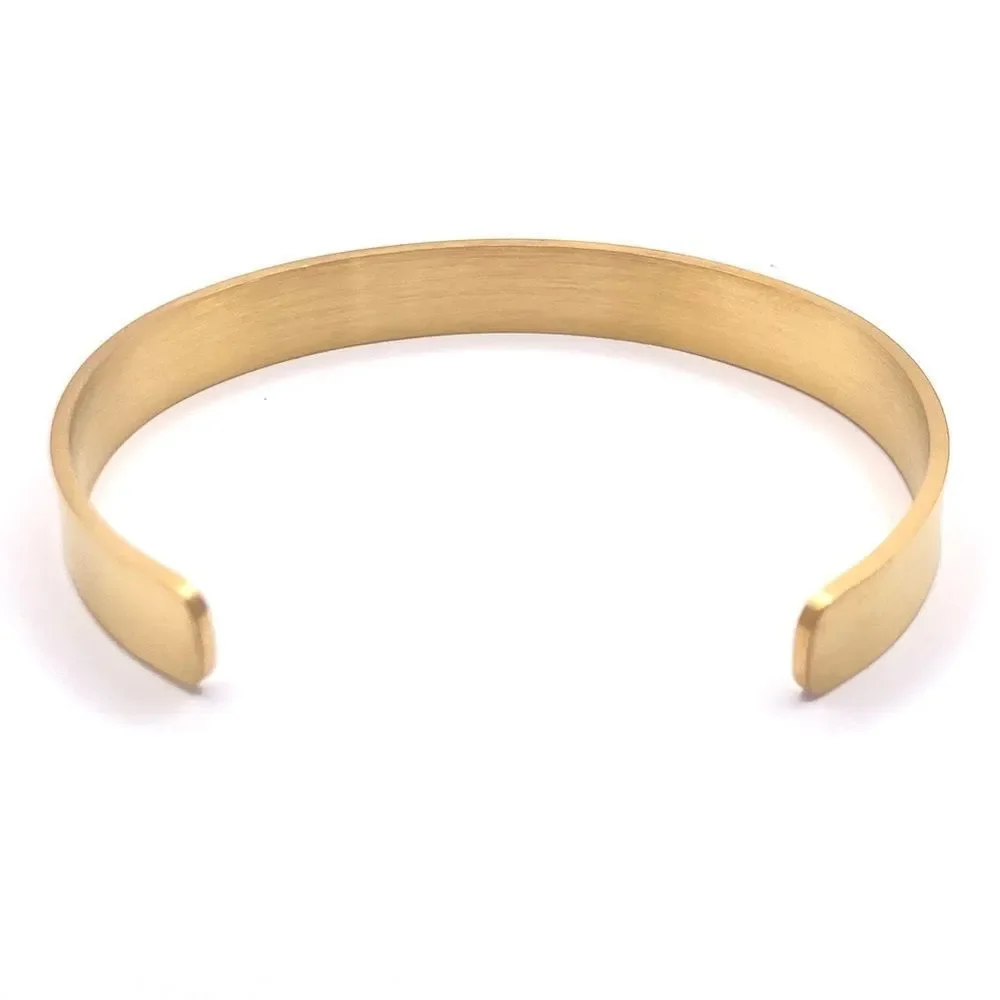 Gold Engraved Cuff Bracelet Maximalist 